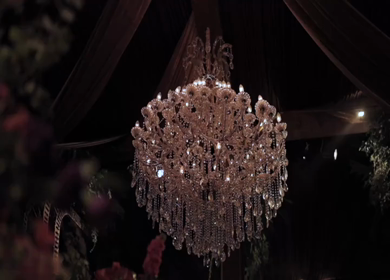A Slow Motion Shot of an Indian Wedding Venue Decoration in India