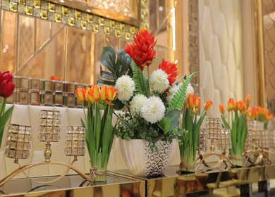 A Slow Motion Shot of an Indian Wedding Decoration in India