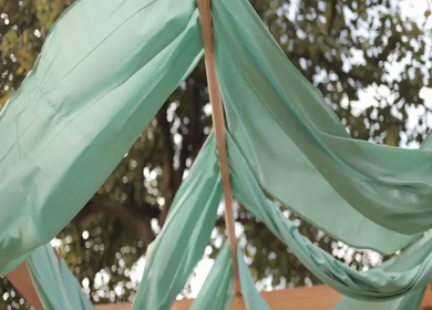 A Slow Motion Shot of an Indian Wedding Venue Decoration in India