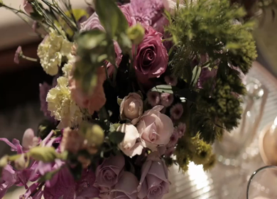 A Slow Motion Shot of an Indian Wedding Venue Decoration in India