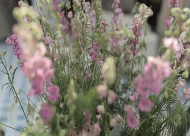 A Slow Motion Shot of an Indian Wedding Venue Decoration in India