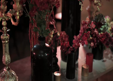 A Slow Motion Shot of an Indian Wedding Venue Decoration in India