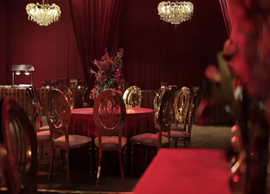 A Slow Motion Shot of an Indian Wedding Venue Decoration in India