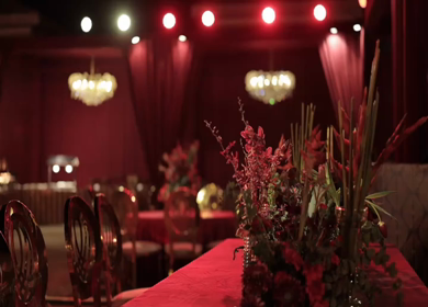 A Slow Motion Shot of an Indian Wedding Venue Decoration in India