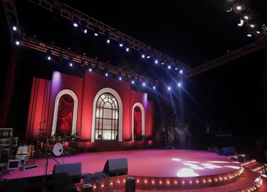 A Slow Motion Shot of an Indian Wedding Venue Decoration in India