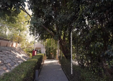 A Slow Motion Shot of an Indian Wedding Venue Decoration in India