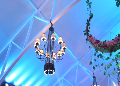 A Slow Motion Shot of an Indian Wedding Decoration in India