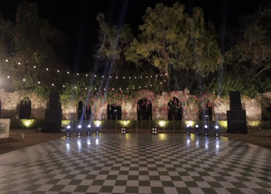 A Slow Motion Shot of an Indian Wedding Venue Decoration in India