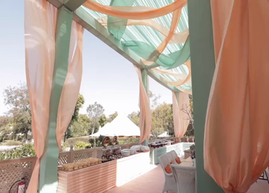 A Slow Motion Shot of an Indian Wedding Venue Decoration in India