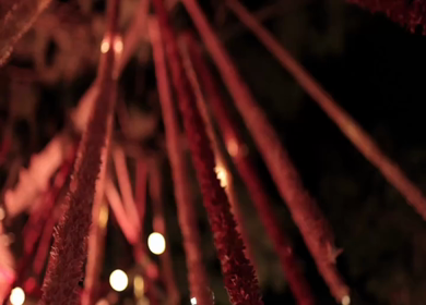 A Slow Motion Shot of an Indian Wedding Venue Decoration in India