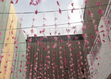 A Slow Motion Shot of an Indian Wedding Venue Decoration in India