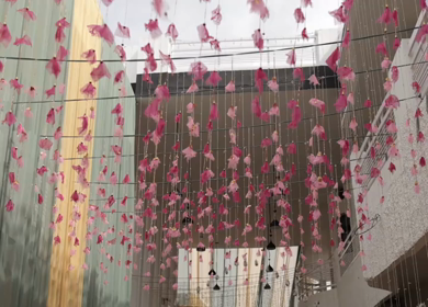 A Slow Motion Shot of an Indian Wedding Venue Decoration in India