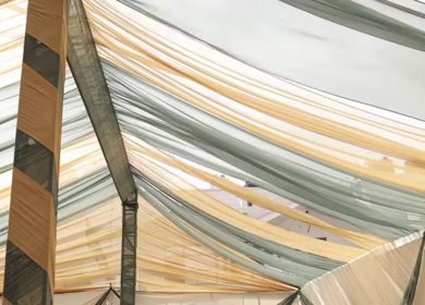 A Slow Motion Shot of an Indian Wedding Venue Decoration in India