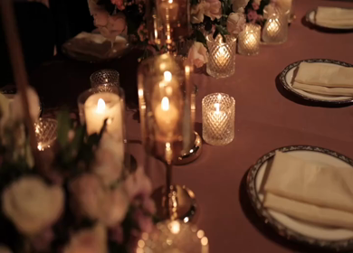 A Slow Motion Shot of an Indian Wedding Venue Decoration in India