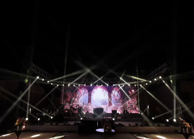 A Slow Motion Shot of an Indian Wedding Venue Decoration in India