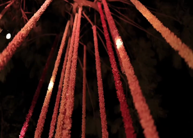 A Slow Motion Shot of an Indian Wedding Venue Decoration in India