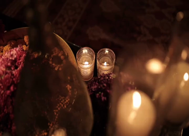 A Slow Motion Shot of an Indian Wedding Venue Decoration in India