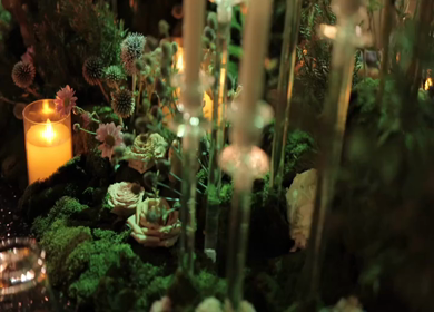 A Slow Motion Shot of an Indian Wedding Venue Decoration in India