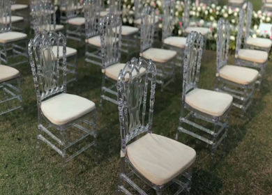 A Slow Motion Shot of an Indian Wedding Venue Decoration in India