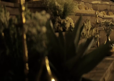 A Slow Motion Shot of an Indian Wedding Venue Decoration in India