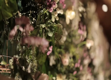 A Slow Motion Shot of an Indian Wedding Venue Decoration in India