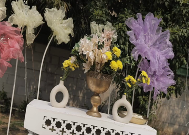 A Slow Motion Shot of an Indian Wedding Decoration in India
