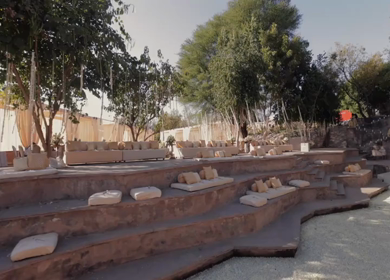 A Slow Motion Shot of an Indian Wedding Venue Decoration in India