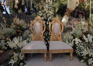 A Slow Motion Shot of an Indian Wedding Venue Decoration in India