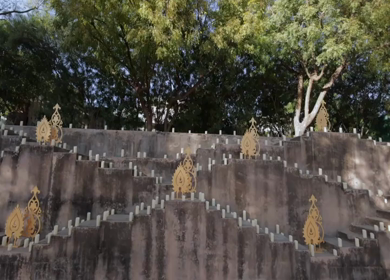 A Slow Motion Shot of an Indian Wedding Venue Decoration in India