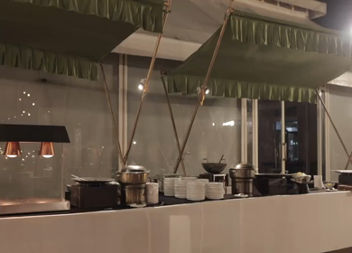 A Slow Motion Shot of an Indian Wedding Venue Decoration in India