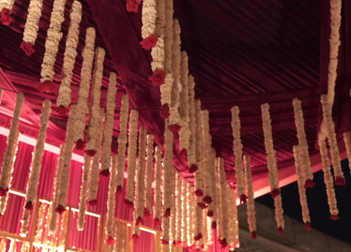 A Slow Motion Shot of an Indian Wedding Decoration in India