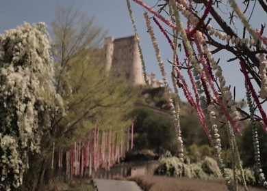 A Slow Motion Shot of an Indian Wedding Venue Decoration in India