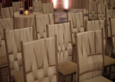 A Slow Motion Shot of an Indian Wedding Venue Decoration in India