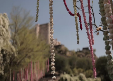 A Slow Motion Shot of an Indian Wedding Venue Decoration in India