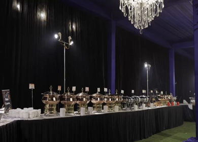 A Slow Motion Shot of an Indian Wedding Venue Decoration in India