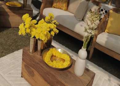 A Slow Motion Shot of an Indian Wedding Decoration in India