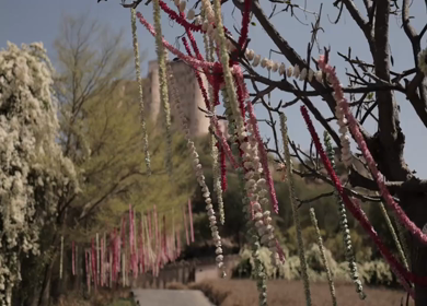 A Slow Motion Shot of an Indian Wedding Venue Decoration in India