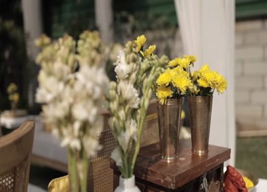 A Slow Motion Shot of an Indian Wedding Decoration in India