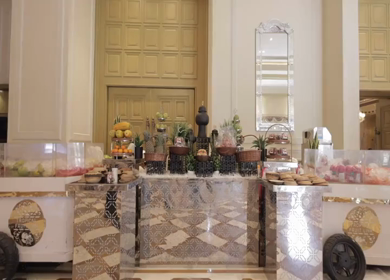 A Slow Motion Shot of an Indian Wedding Venue Decoration in India