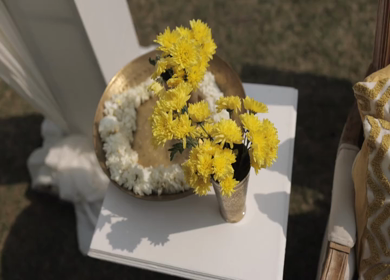 A Slow Motion Shot of an Indian Wedding Decoration in India