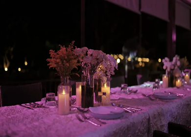 A Slow Motion Shot of an Indian Wedding Venue Decoration in India