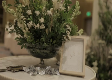 A Slow Motion Shot of an Indian Wedding Venue Decoration in India