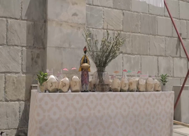 A Slow Motion Shot of an Indian Wedding Venue Decoration in India