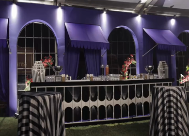 A Slow Motion Shot of an Indian Wedding Venue Decoration in India