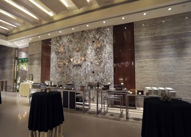 A Slow Motion Shot of an Indian Wedding Venue Decoration in India