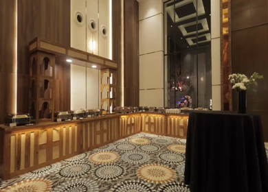 A Slow Motion Shot of an Indian Wedding Venue Decoration in India