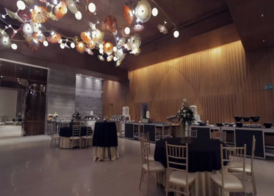 A Slow Motion Shot of an Indian Wedding Venue Decoration in India