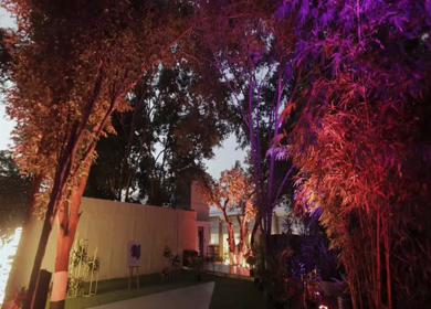 A Slow Motion Shot of an Indian Wedding Venue Decoration in India