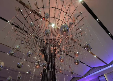 A Slow Motion Shot of an Indian Wedding Venue Decoration in India