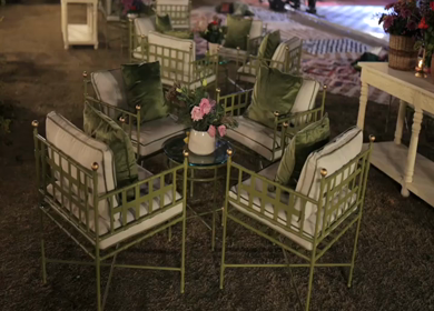 A Slow Motion Shot of an Indian Wedding Venue Decoration in India